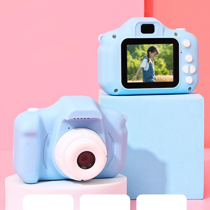 Cute Cartoon Kids 2.0 Inch Digital Camera Built-In Games Instant Camera Christmas Gift Fun Educational Toy Children X2 Kids