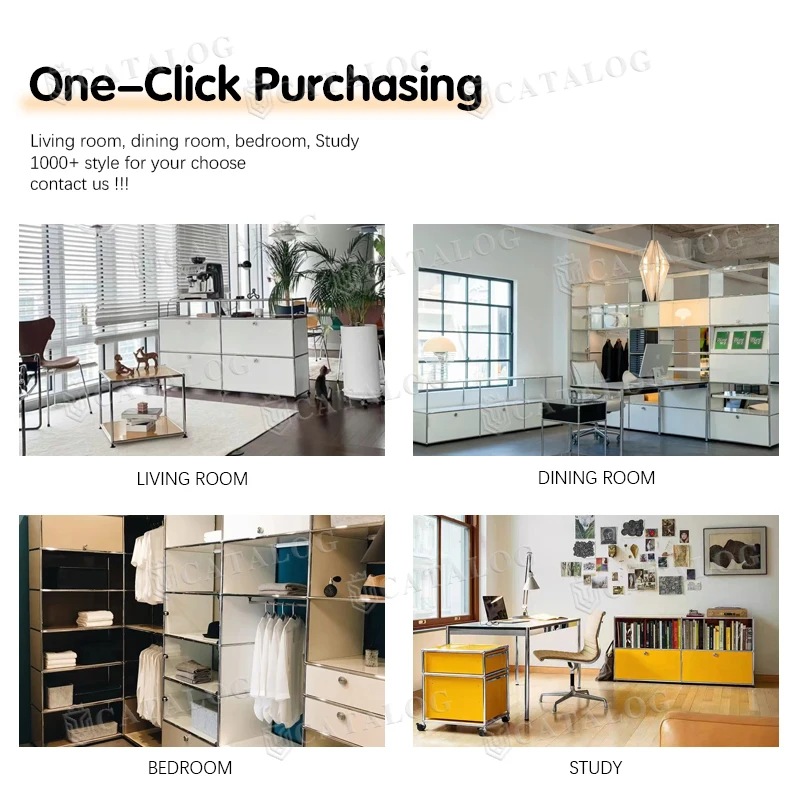 CATALOG Luxurious Side Cabinet Living Room Stainless Steel Sideboard For Villa Modern Console Buffet Cabinets