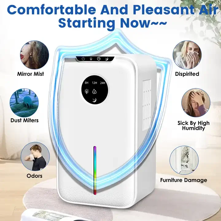 Etd 250 2l tank air purifier box indoor home compact and portable mini air dehumidifier for dry cabinet