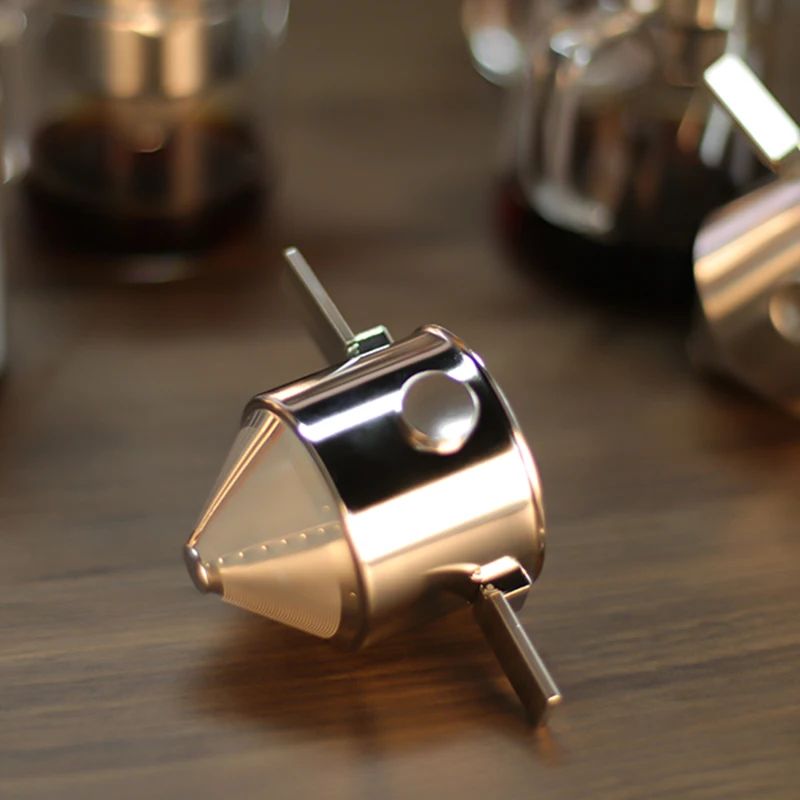 Coffee filter stainless steel coffee funnel double  filter portable