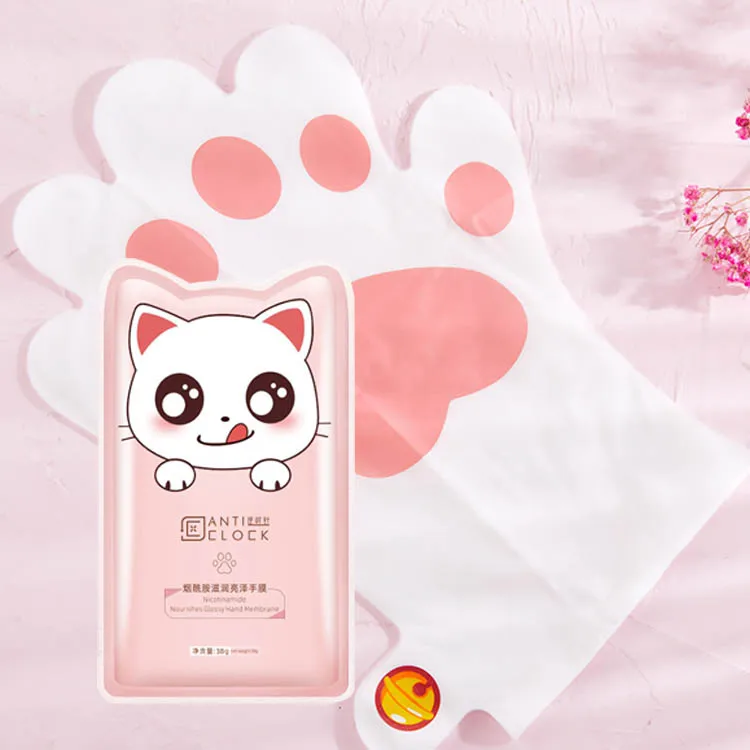 Ingredients Replenish Skin Organic Collagen Hand Mask Pack Cute Moisturizing Sheet Spa Hand Mask Gloves 38g