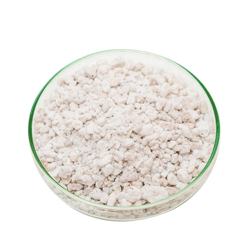 Expansion of hydroponic plants in greenhouse; horticultural perlite perlite particles