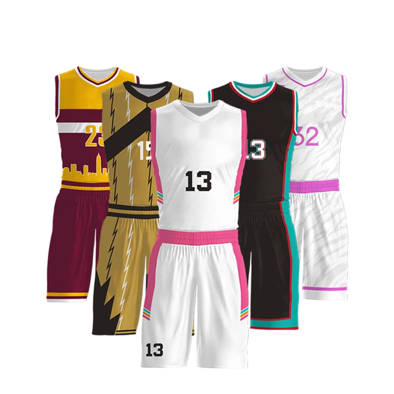Sublimation Mesh Blank Basketball Jersey Custom Men Reversible Custom Basketball Uniform for Men Set Jersey Basketball Wear