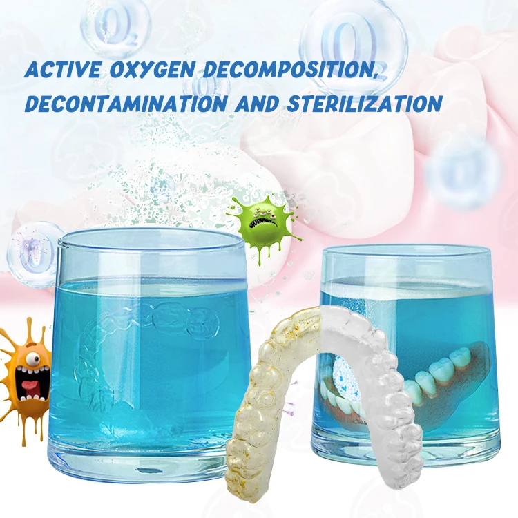 Super High Quality OEM Dental Teeth Retainer Cleaner Denture Cleaning Tablet For TeethWhitening