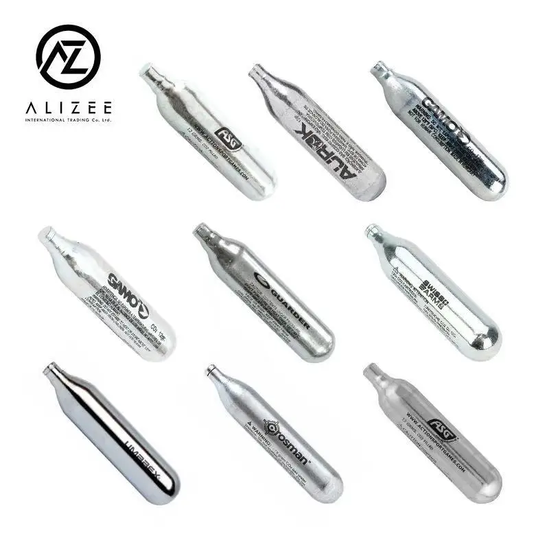 Mini rechargeable CO2 cartridge reusable gas cylinder 12 gram gas cylinder life jacket shooting