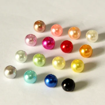 Cheap ABS plastic pearl beads wholesale White imitation pearl High shiny Half Drilled Loose natural Pearl for jewelry