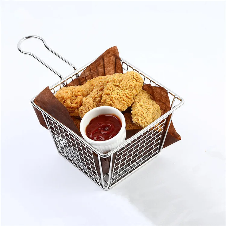 Wholesale Price Potato Fry Fries Holder Chip Basket Metal Iron Material Colanders And Strainers Quality