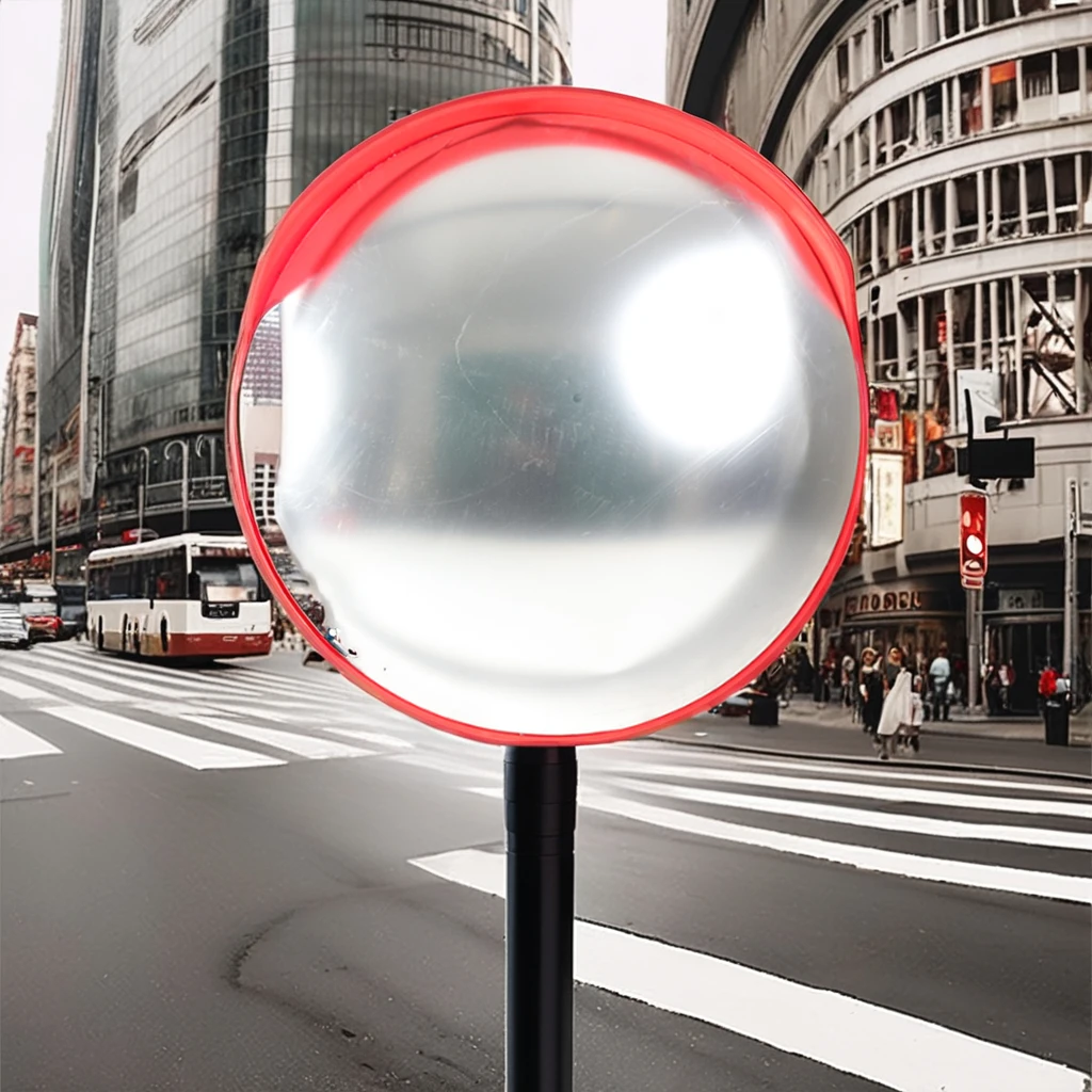 Outdoor Road Traffic Security Wide Angle Safety Convex Mirror 800mm Traffic Convex Mirror