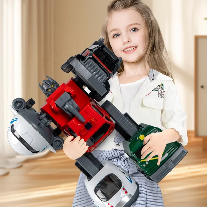 Optimus toy transfiguration machine 5 in 1 combination vehicle diecast changeable robot toys for kids