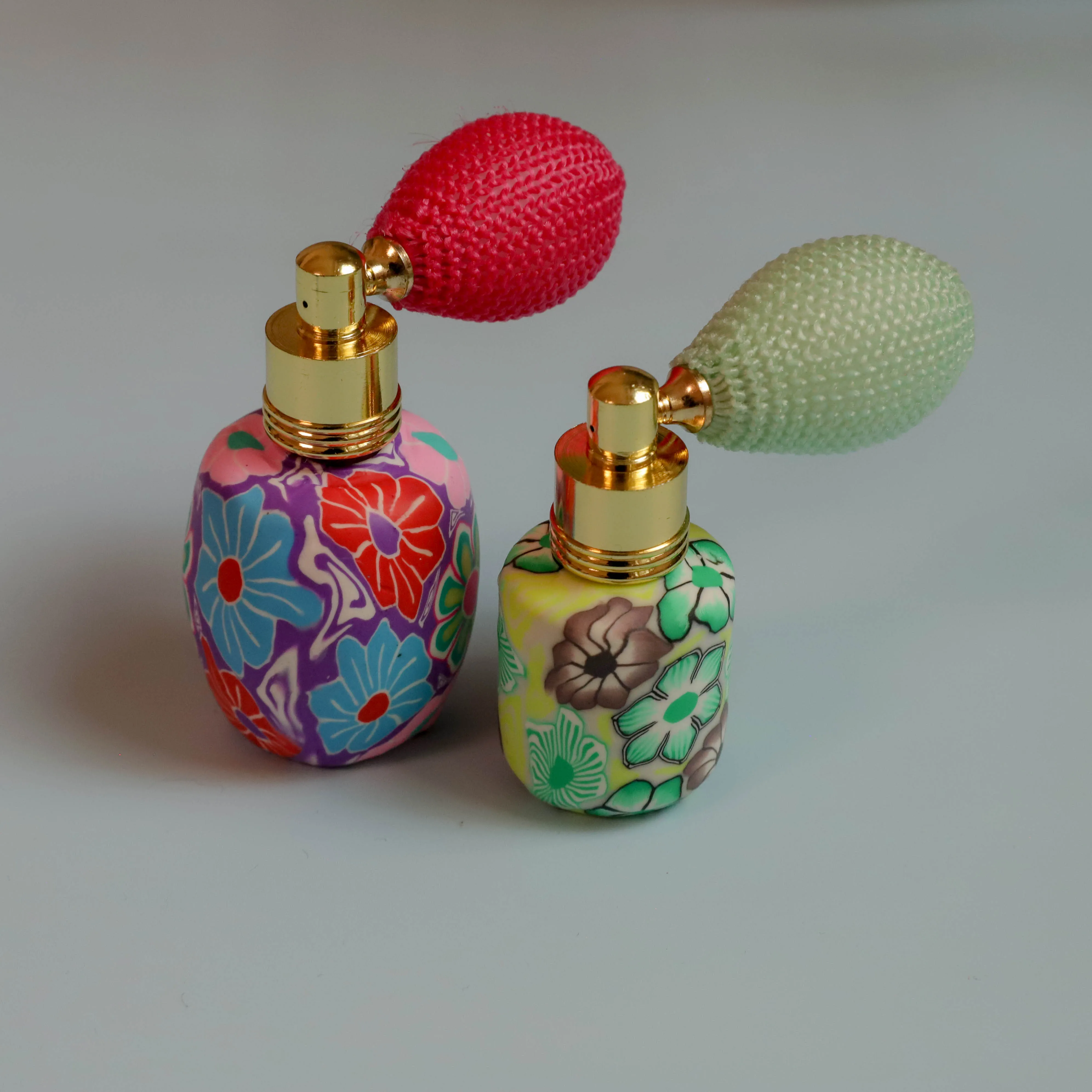 5-15ml Polymer Clay Perfume Bottles Empty Refillable Bottle Airbag Atomizer Spray Scent Bottle Pump Case Travel Container