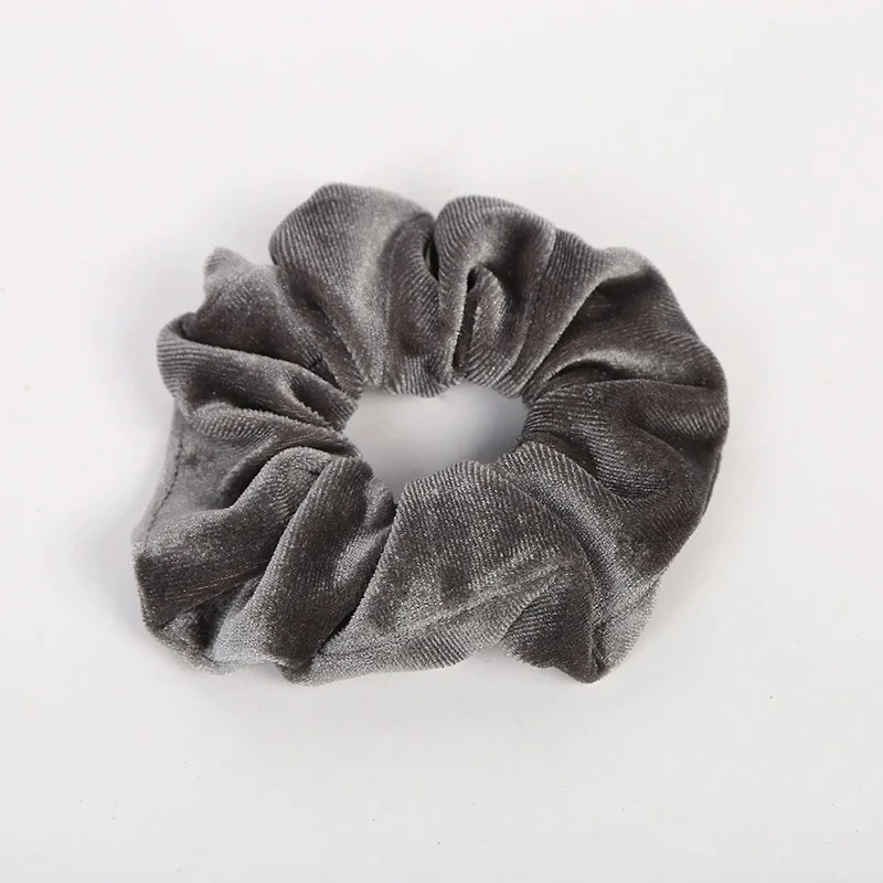 2023 New Bright Velvet Elastic Hair Scrunchies For Girls Large Velvet Scrunchies Top Selling Hair Accessories Wholesale
