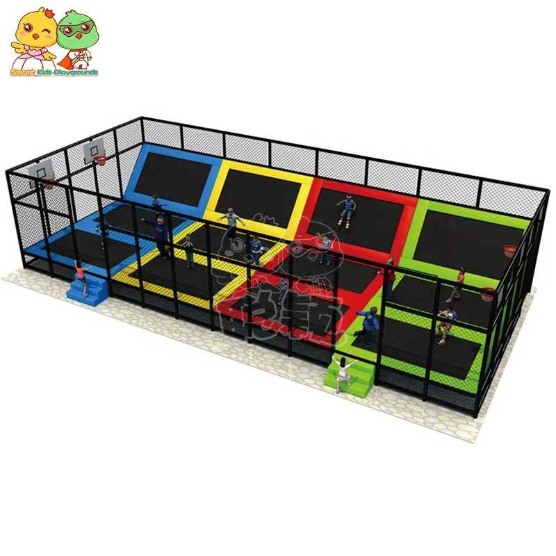 
Design indoor trampoline park equipment ninja gymnastic trampoline for adults 