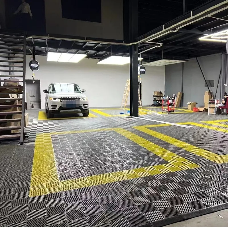 Garage floor non skid paint  garage floor tiles plastic pp interlocking  garage floor tiles free shipping to us