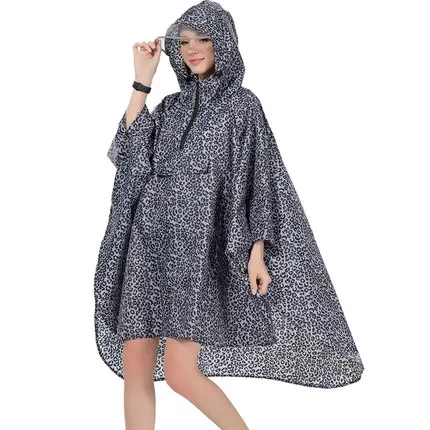 Adult Outside Polyester Raincoat Black Rain Poncho with Pocket RAINWEAR for Adults Single-person Rainwear 0.35k-0.4kg Accepted