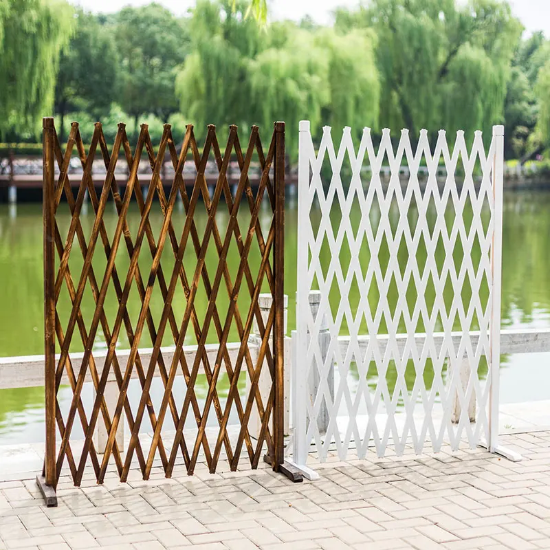 fencing panels wooden outdoor garden decorative fence easy instal villa plant square screen wood retractable fencing Picket gate
