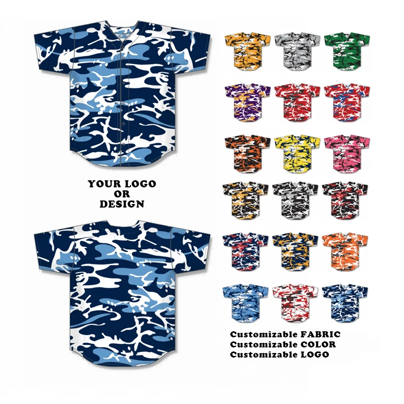 High Quality Button Baseball Jerseys Custom Baseball Uniform Design Your Own Baseball Uniform