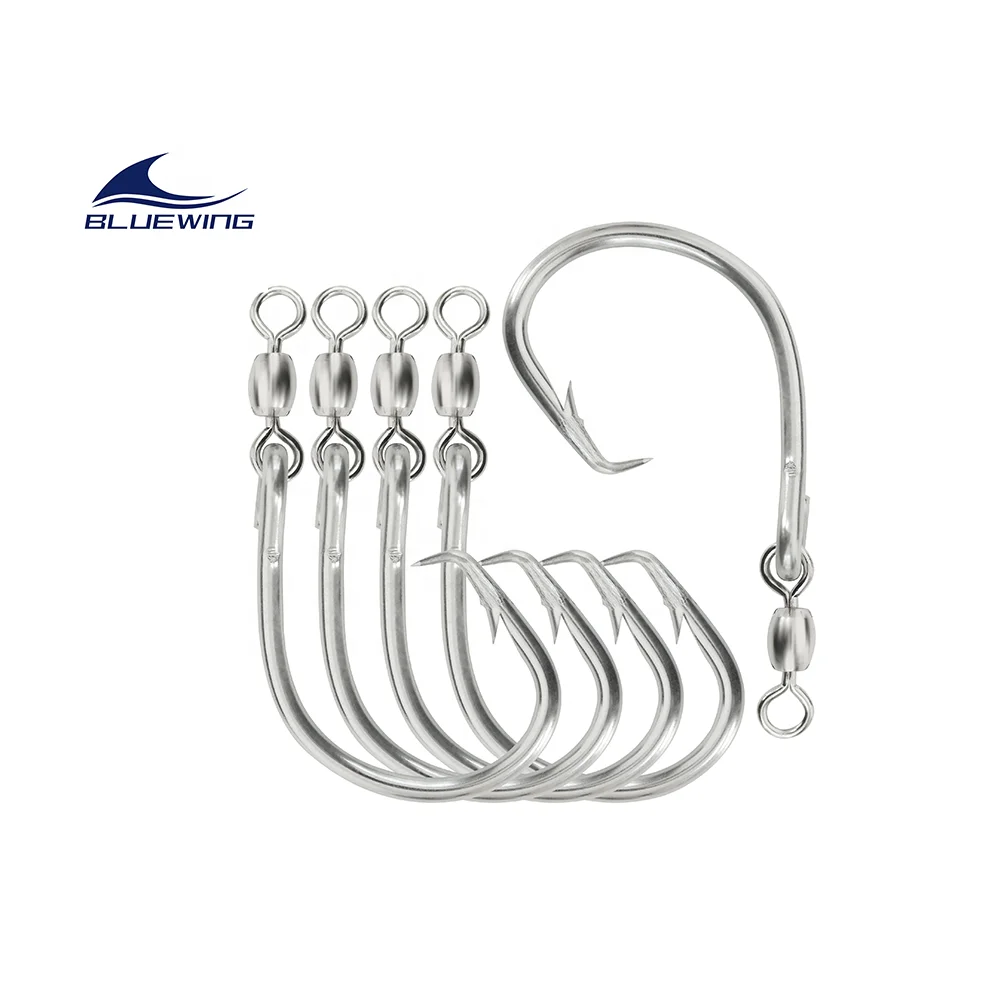 3/0-16/0 Stainless Steel Big Game Fishing Offset Circle Hooks Jig Fishhook Bass Swivel Fishing Hooks Fishing