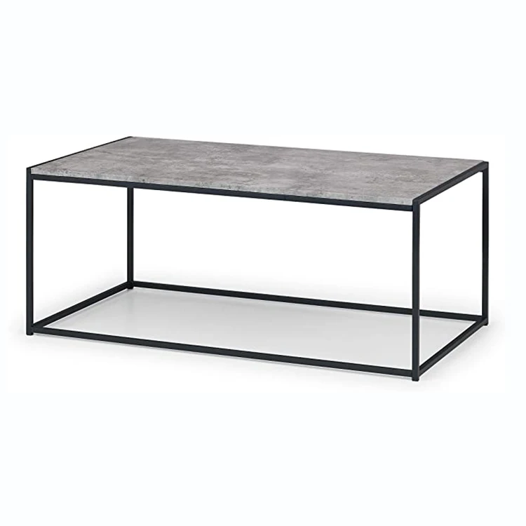  Vintage Industrial Wood Top Coffe Table Basse Metal Frame Cement Coffee For Living Room Home