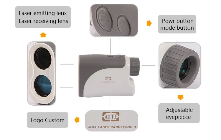 Hunting Device 6*24 Grey 1000 meter Mini Laser Distance Meter Laser Rangefinder