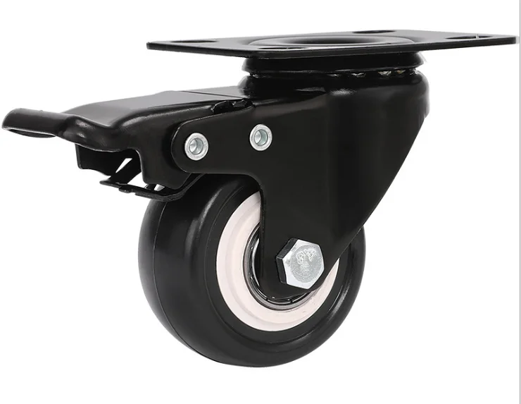 Quiet Heavy Duty Caster Wheels Swivel Steel 360 Degree PVC HM2203 Factory Directly 1.5-3 Inch Dining Room Bathroom Contemporary