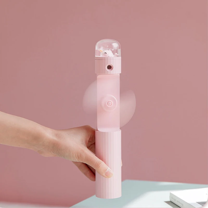 Battery Portable Water Spray Mist Fan Electric Usb Rechargeable Handheld Mini Fan Cooling Air Conditioner Humidifier Fan