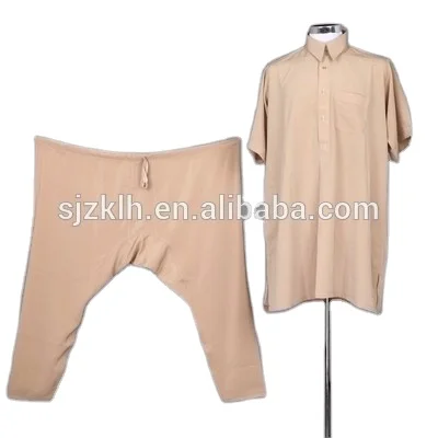 High Quality Mens Thobes Libya Style Islamic Clothing Men Thobe Jubbah Islamic Arab Qamis  Abaya Two-piece set