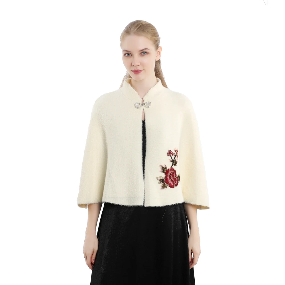 High Quality Winter Shawl Faux Fur Cape for Women Wedding and Party Shrugs Bridal Shawls