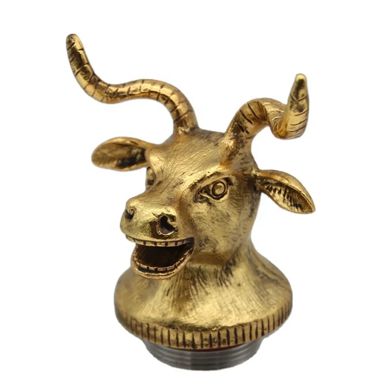 
new style buffalo cap cartoon head screw lid stainless steel mini keg bottle white wine beer soda water growler 