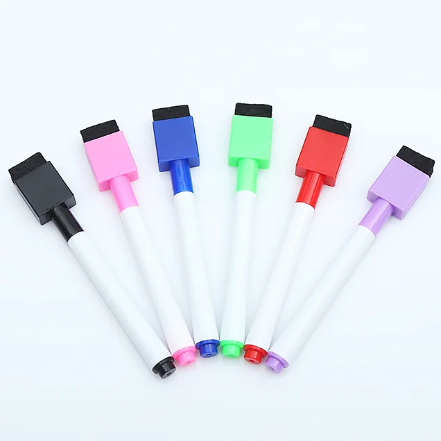 Fine Tip Magnetic Dry Erase Markers with Eraser for Whiteboard