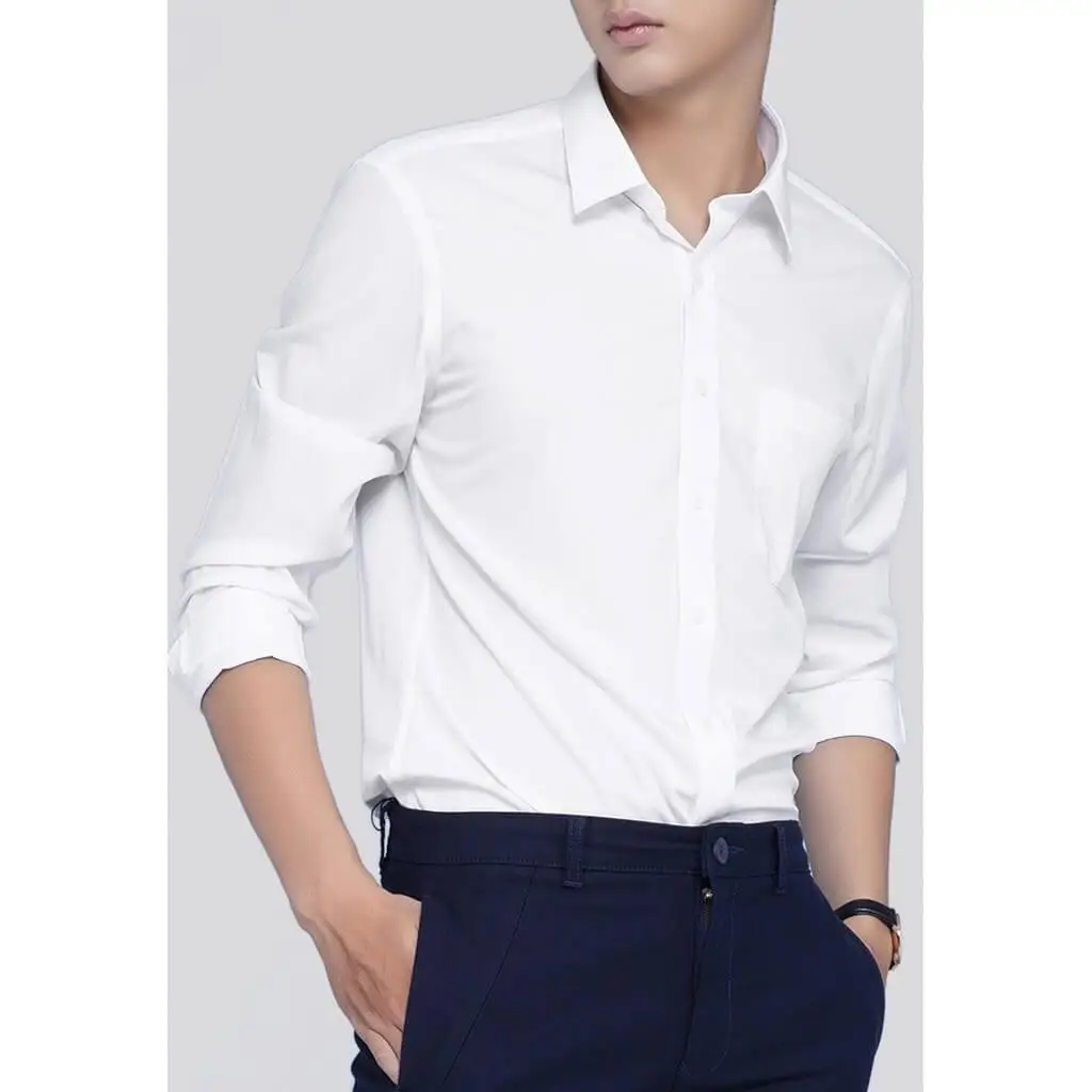 Formal Cotton Man Shirt Long Sleeve Shirt For Male Daily Life Men Casual Clothes