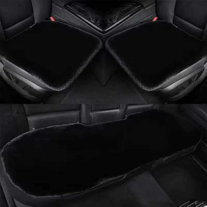 Luxurious faux rabbit fur Car Seat Cover for Auto Interior Accessories with Soft Fluffy Wool Eco-Friendly Natural Fur Non-Slip