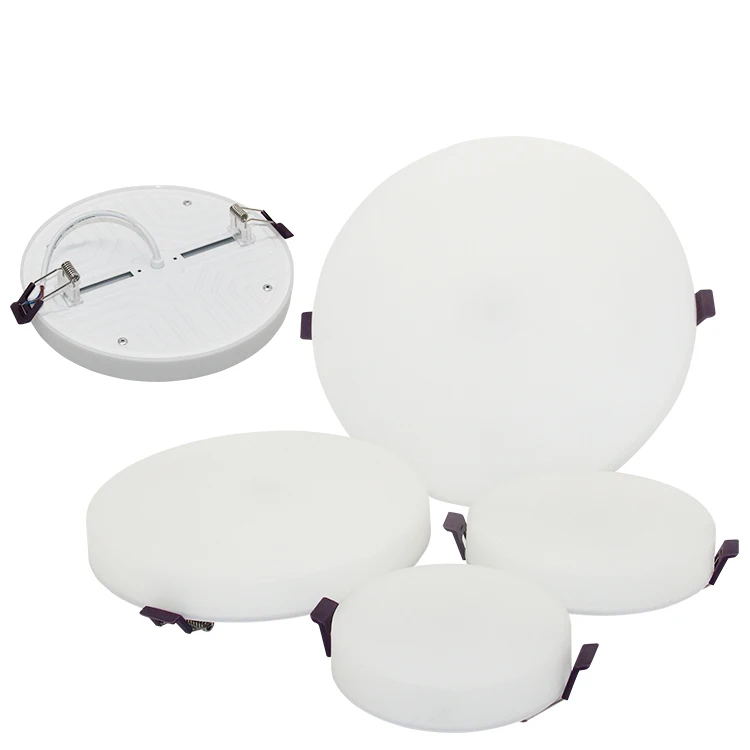 Led Slim Panel Light square Round 15w 17w 25w 33w Frameless DOB Recessed Ceiling Led Panel Light