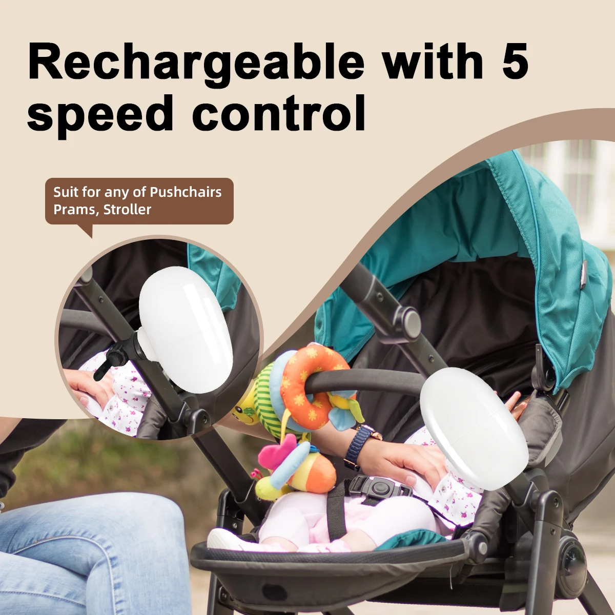 Baby Rocker Rocks for Stroller, Chairs, Pram, Pushchair or Buggy Baby Rocker Electric Automatic Swing Mother Baby Care Products