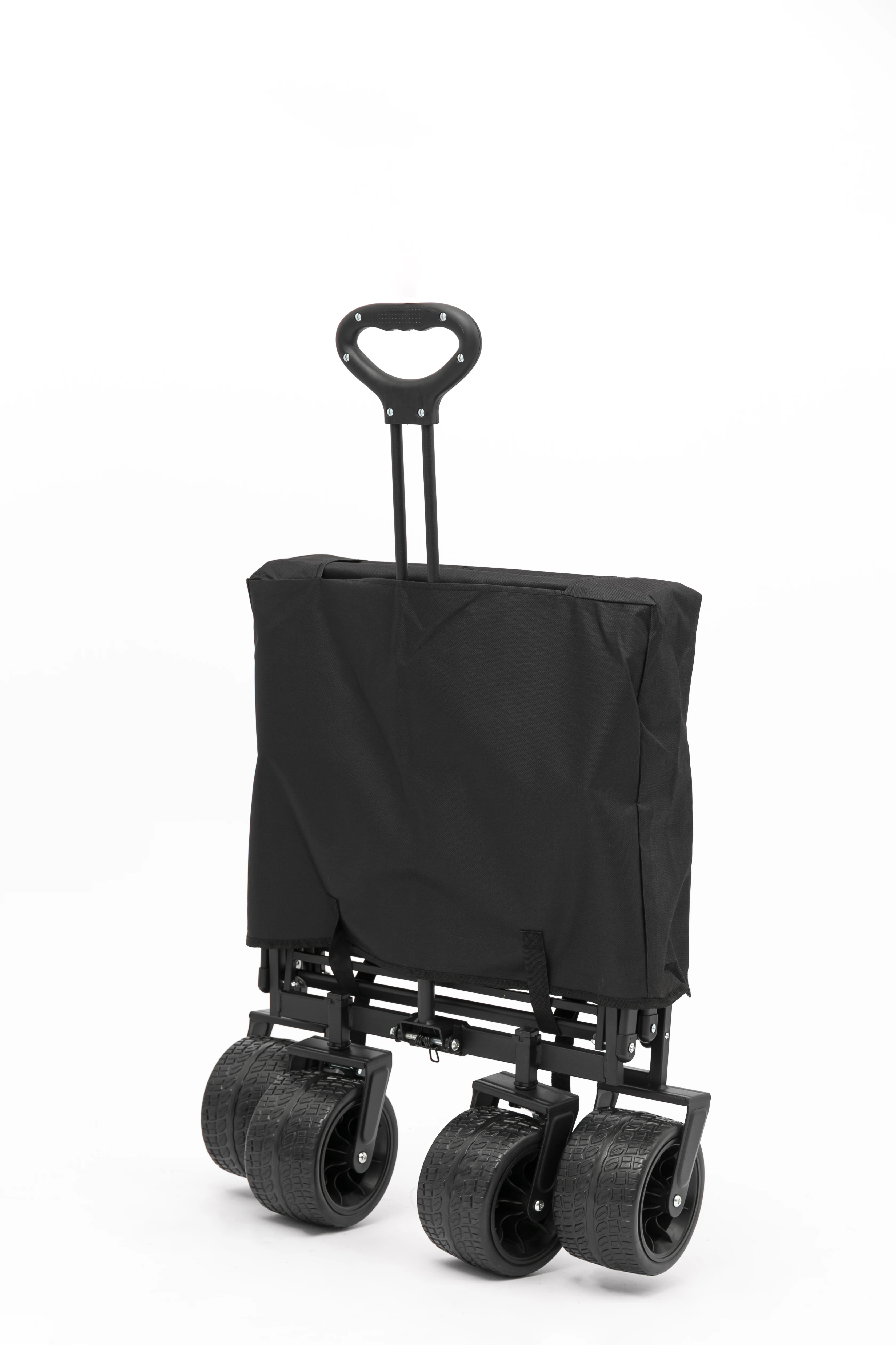 Outdoor Garden Cart Foldable Wagon for Sports, Shopping, Camping,collapsible Cart Tank Wheel Shopping Trolleys Steel with 8 Inch