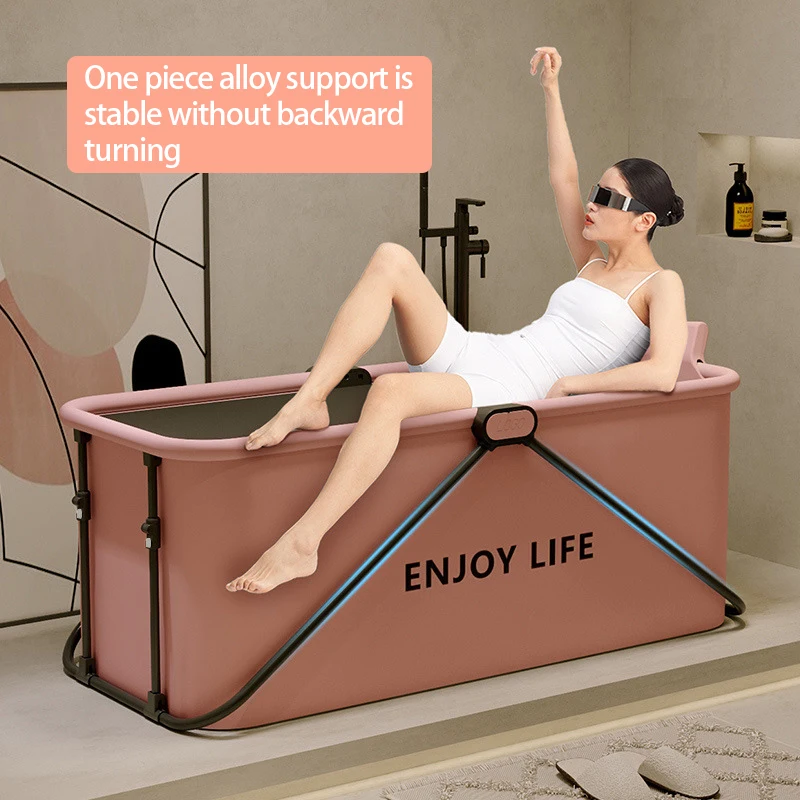 Creative and environment-friendly PVC folding strong adult full body perspiration bathtub for household use
