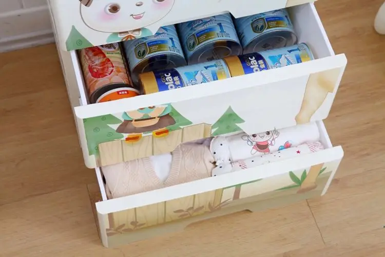 Мультяшный пластиковый детский ящик, шкаф для хранения, пластиковый шкаф для одежды