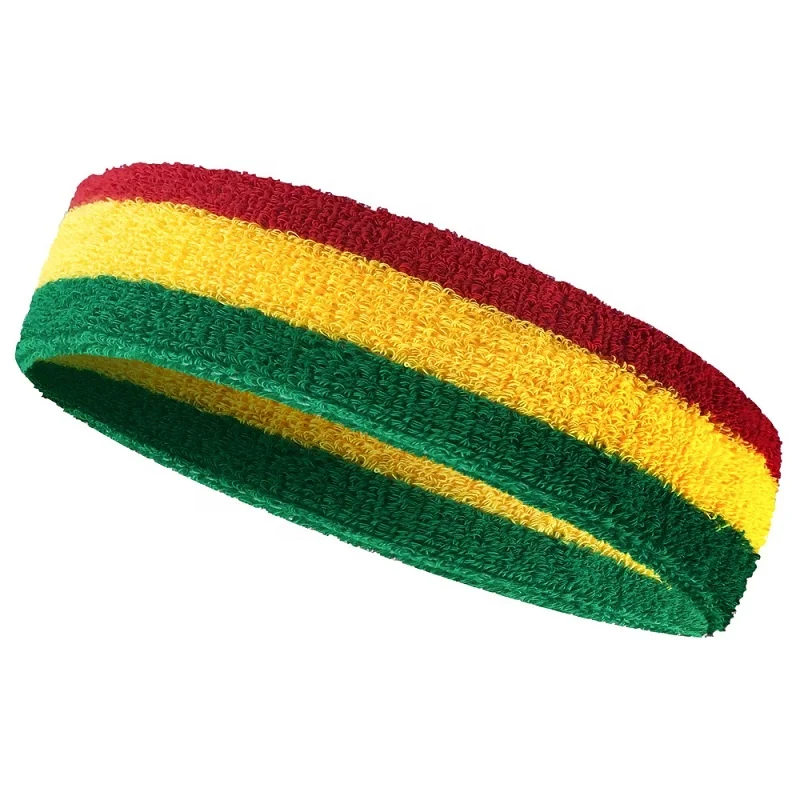 
2021 Fashion Sweat Bands Customize Logo Terry Headband Running Sweatband 