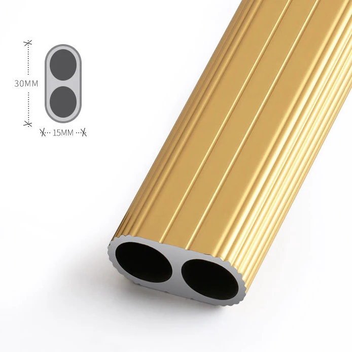 Oval Wardrobe Tube Wardrobe Hanger Pole Hanging Rod Closet Rod With End Supports Aluminum Furniture Wardrobe Closet