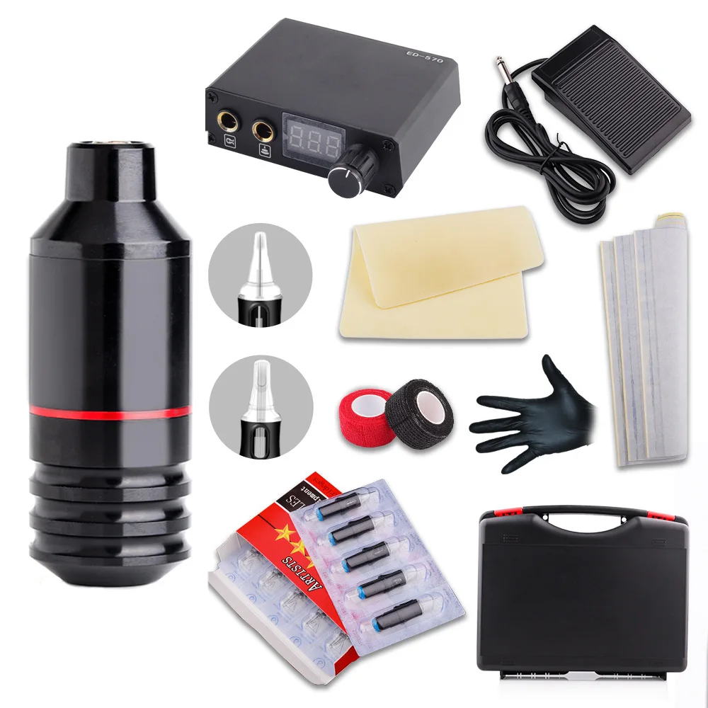 Wholesale Tattoo Supplies Rotary Short Pen Tattoo machines Kits tatto Set Professional Tattoo Kits