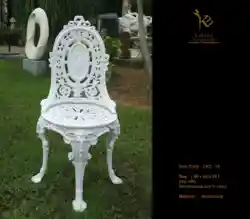 Чугунная мебель для стульев в стиле барокко, садовая мебель для патио, дизайн, резные металлические стулья