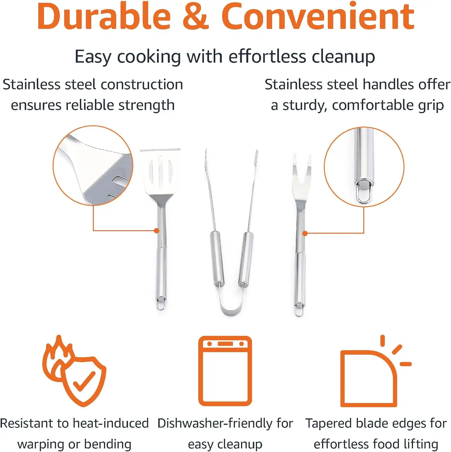 BBQ Tools Set Outdoor Barbecue Utensils Garden Grill Multi function Accessories Stainless Steel In Portable Case Bag