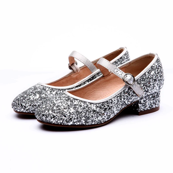 modern style rose gold glitter kids children toddler high heel shoes for kids girls baby