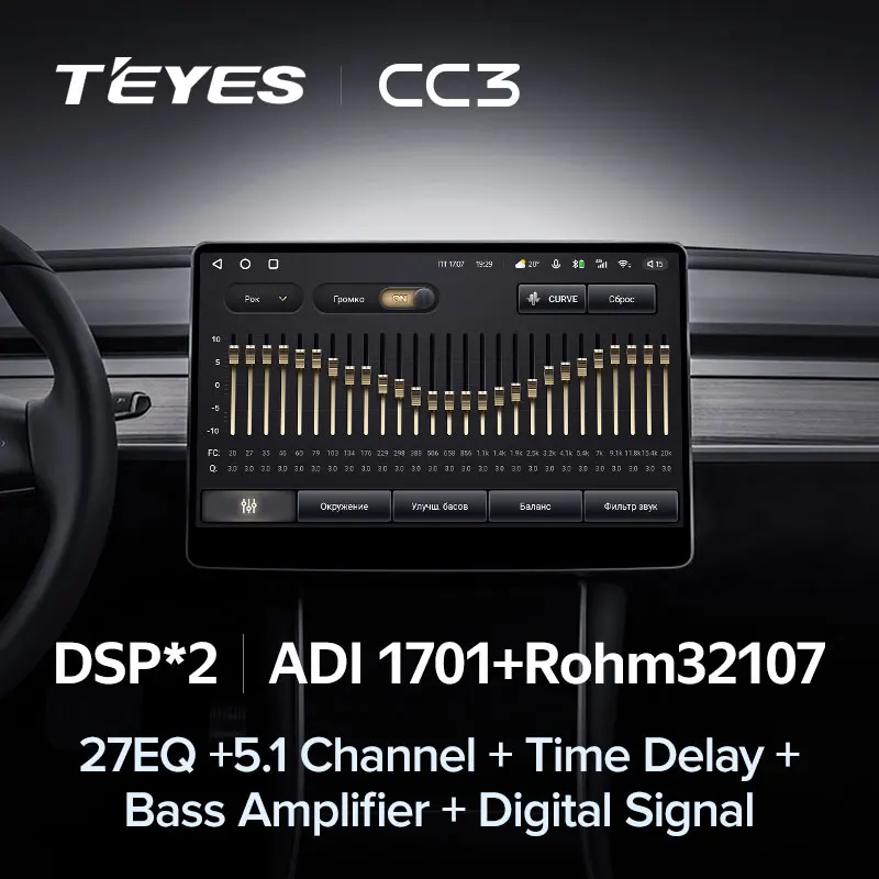 Автомагнитола TEYES CC3 автомагнитола с DVD-плеером android 6 + 128