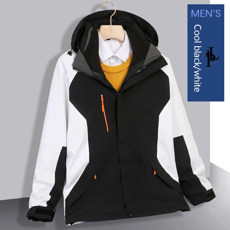 Fashion Style Waterproof Thickened Liner 3 In 1 Custom Logo Snow Clothes Outdoor Working Jacket Warm Winter Ski Suit For Men