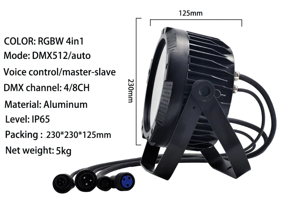 IP65 waterproof High Quality Par Light Stage Lighting dmx 18pcs*10W RGBW 4in1 led flat slim par light