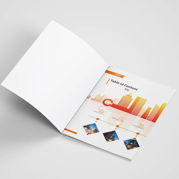 Wholesale prices custom printed folded magazines and company logo brochures with high quality books printed