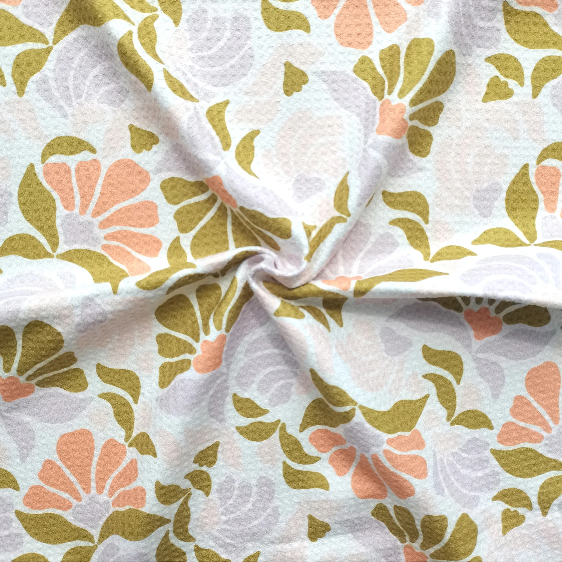 Custom sublimation printed polyester microfiber waffle absorbent eco kitchen cleaning dish cloth tea towel