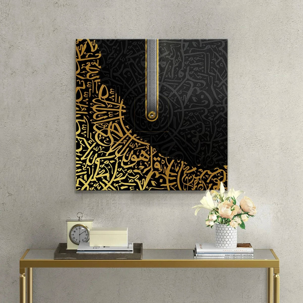 arabic calligraphy crystal porcelain painting crystal porcelain printing picture modern decor islamic frame arabic frame