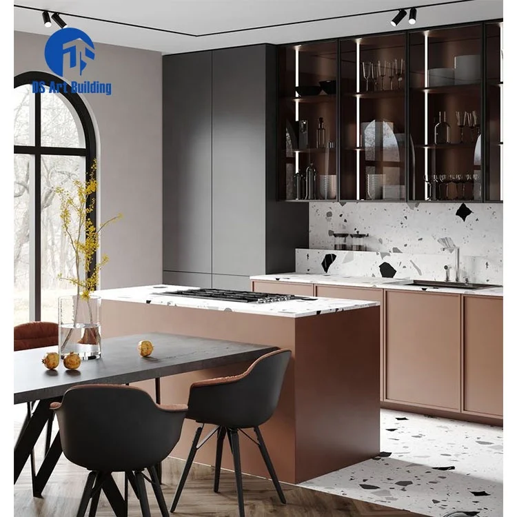 DS Melamine Kitchen Cabinets Kitchenette All In One Mini Kitchen For Apartments And Hotel