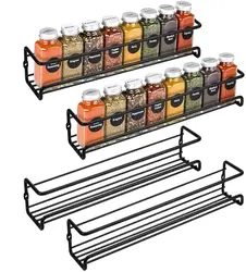 ORZ0206  Wall Mounted Stackable Spice Organizers Seasoning Organizer with Hooks & Screws Hanging Spice Racks For Wall Mount